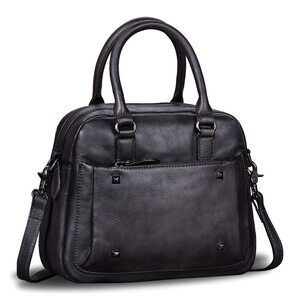 4176 Leather Satchels Top Handle Bags Handmade Vintage Crossbody Bag Purses